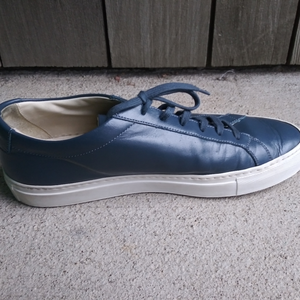 Womens Common Project Blue Leather Sneaker Shoes Size 41 - Picture 8 of 9